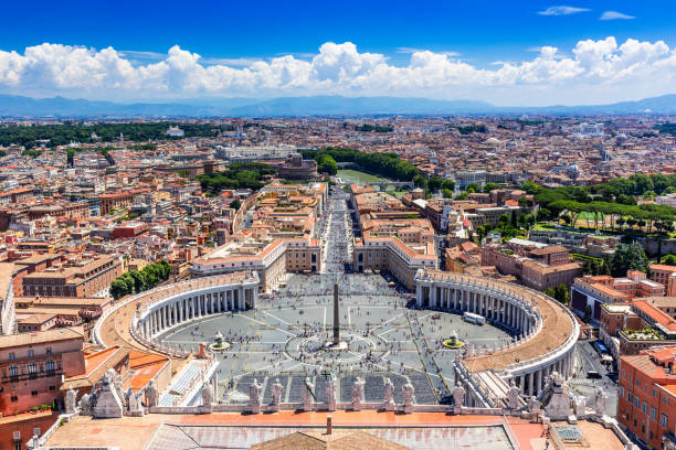 cidade do vaticano. - lugar de devoção religiosa - fotografias e filmes do acervo