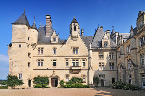 Paris, France: In the courtyard of Musée Carnavalet, a museum of Paris history, located in the Marais district. The building dates from the 1500s.