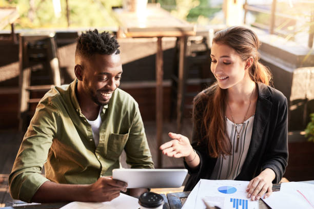 istock Coming up with brilliant ideas together 1052998240