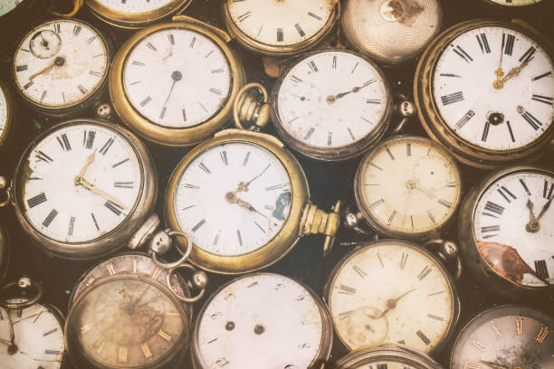 istock Retro styled image of old pocket watches 1053001248