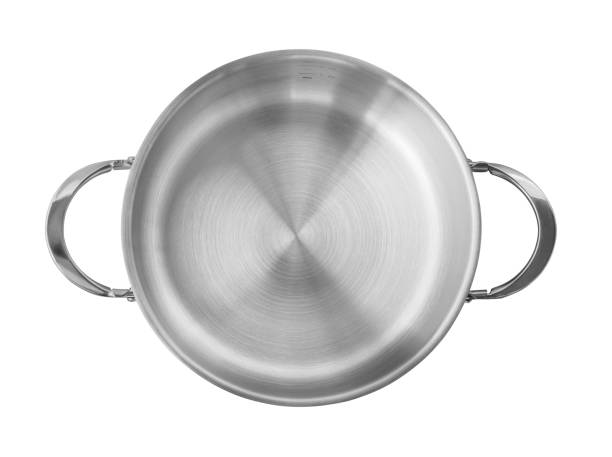 istock Stainless steel cooking pot isolated over white background 1053004534