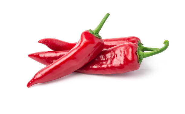 istock Red chili pepper isolated on a white background 1053004542