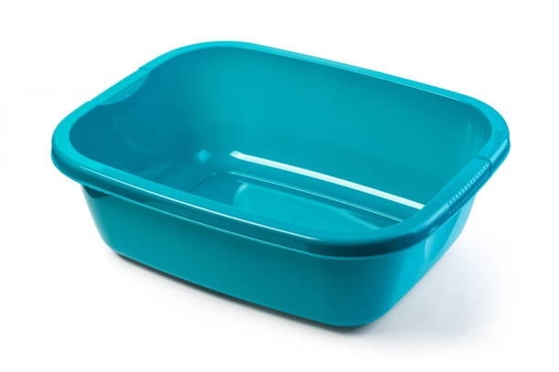 istock blue plastic wash bowl on a white background 1053004600