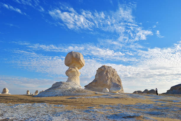 istock The limestone formation in White desert Sahara Egypt 1053004798