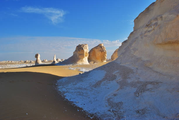 istock The limestone formation in White desert Sahara Egypt 1053004806
