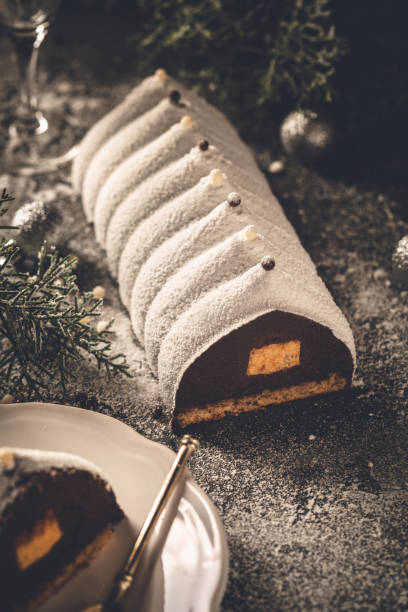 Chocolate Christmas Log and Fruit Insert