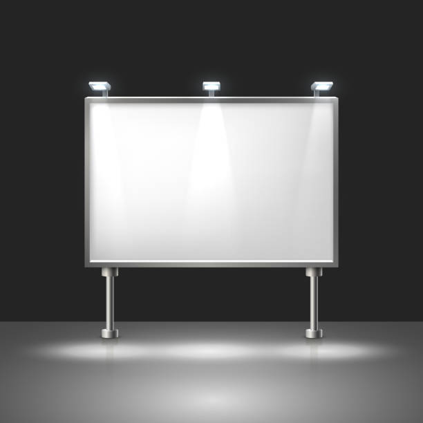 istock Urban advertising banner on a city background. 1053006726
