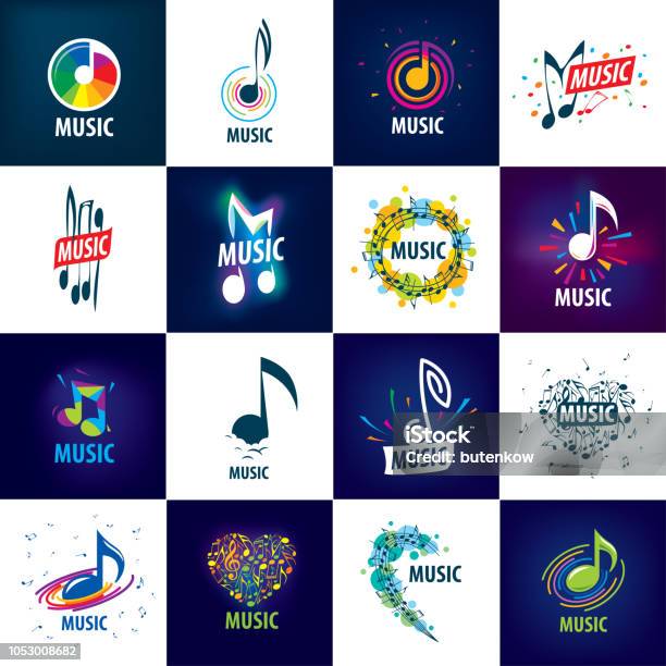 Vector Sign Music Illustration Of Musical Notes Stock Illustration - Download Image Now - Music, Logo, DJ