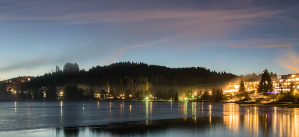 istock Titisee in the Black Forest at night 1053009006