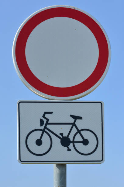 istock Traffic sign no vehicles except bicycles 1053011766