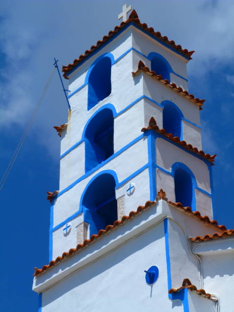 istock Church steeple, Andros island, Cyclades,  Greece 1053014210