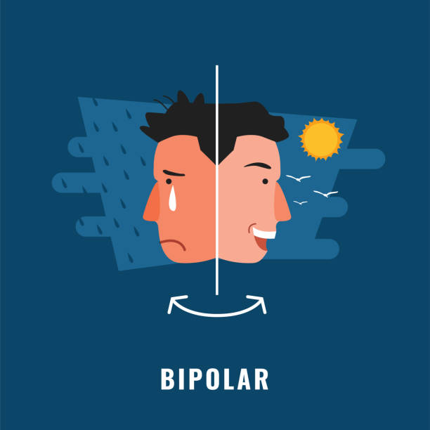 Bipolar Psychological Disorder Stock Illustration - Download Image Now - Bipolar  Disorder, Adult, Anxiety - iStock