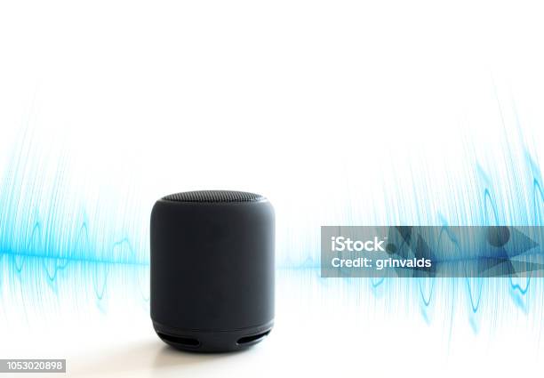 Smart Speaker Isolated On White Stock Photo - Download Image Now - Virtual Assistant, Cut Out, White Background