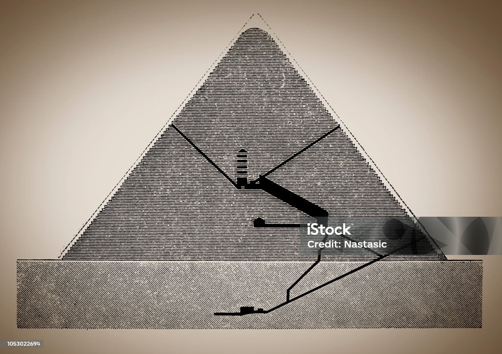 Cheops Pyramid Section Cheops Pyramid Section Stock Illustration - Download Image Now - Kheops ...