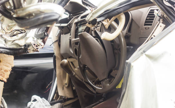 istock close up car crash or destroyed for background, wreck car accident 1053025620