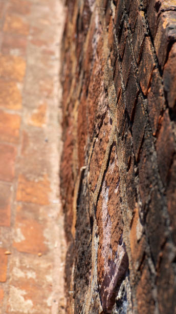 istock Texture of brown brick wall, brick surface as background for writing text 1053025852