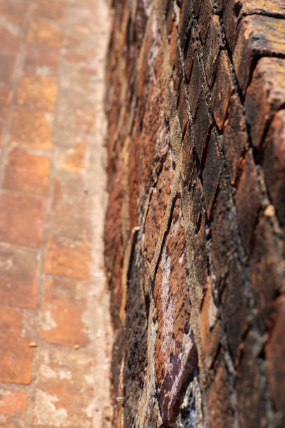 istock Texture of brown brick wall, brick surface as background for writing text 1053025904