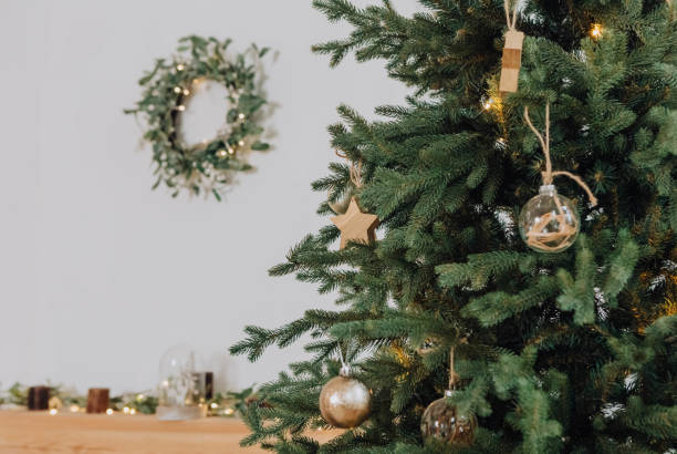 istock Christmas decorations garland tree home interior 1053027030