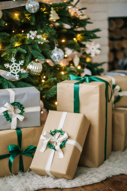 istock Christmas decorations garland tree home interior 1053027176