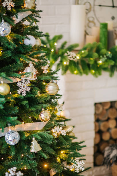 istock Christmas decorations garland tree home interior 1053027210