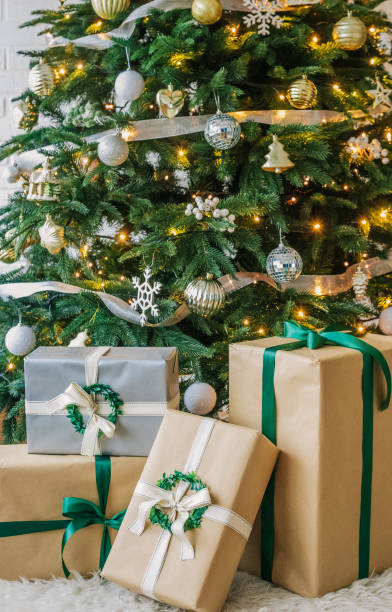 istock Christmas decorations garland tree home interior 1053027248