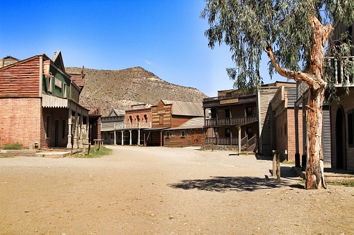 Far west old town in the Desert of Tabernas, Almeria, Spain.