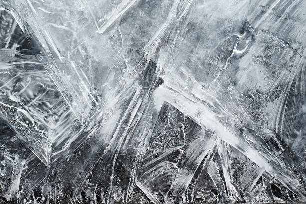 istock Detailed background texture of ice as a texture or background 1053028110