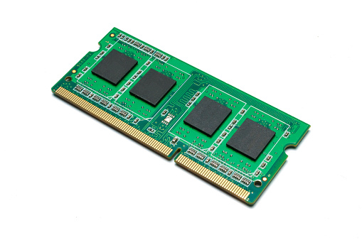Desktop and laptop ddr ram memory isolated on white background