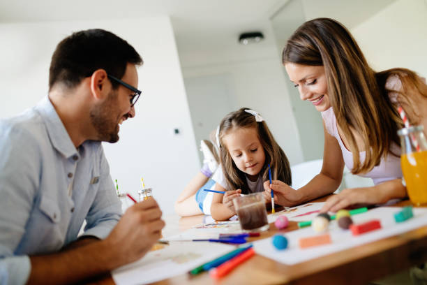 istock Happy familiy spending fun time at home 1053046036