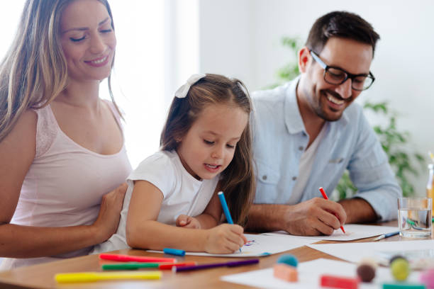 istock Happy familiy spending fun time at home 1053046058