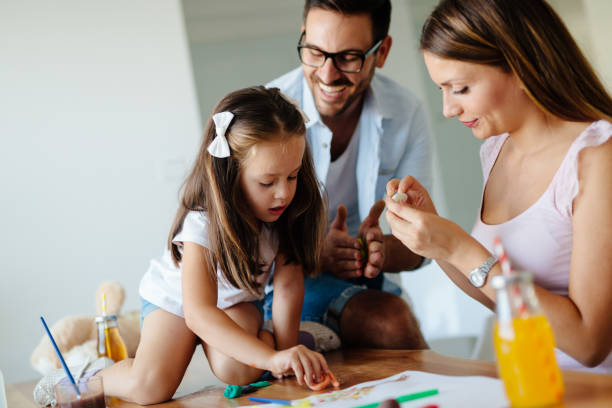 istock Happy familiy spending fun time at home 1053046068