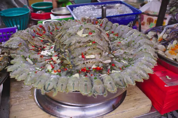 Photo of mantis shrimp cooked fresh