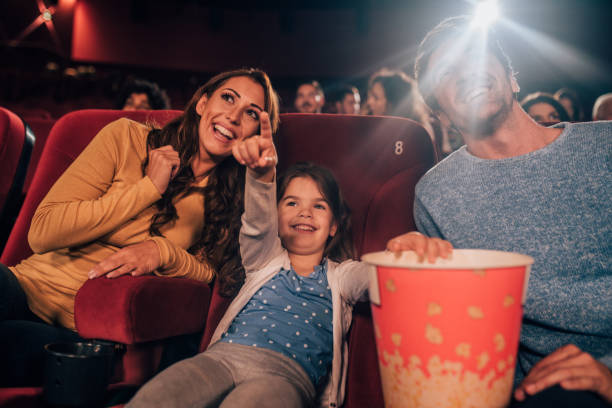 istock Family in the cinema 1053050352