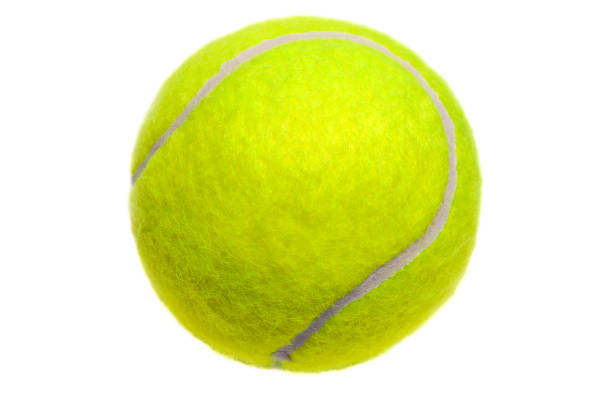 istock Isolated yellow tennis ball on white 1053052776