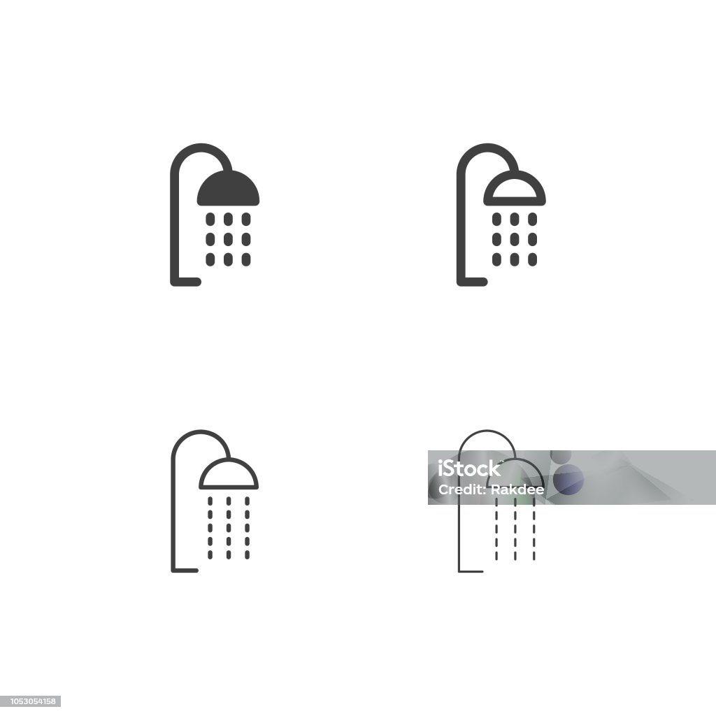 Shower Head Icons - Multi Series Shower Head Icons Multi Series Vector EPS File. Shower stock vector