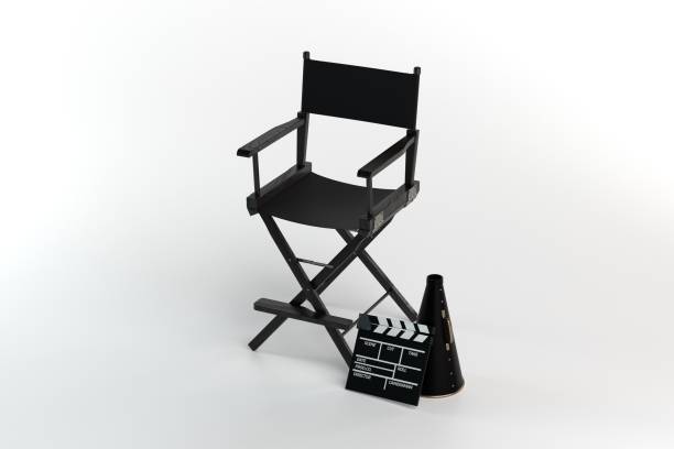 istock 3d Directors chair on film set 1053054318