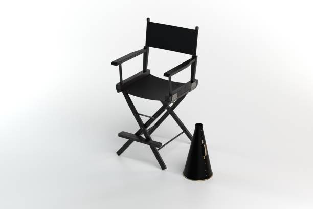 istock 3d Directors chair on film set 1053054320