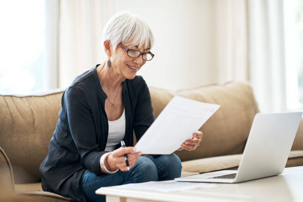 istock Her investments are doing well 1053057370