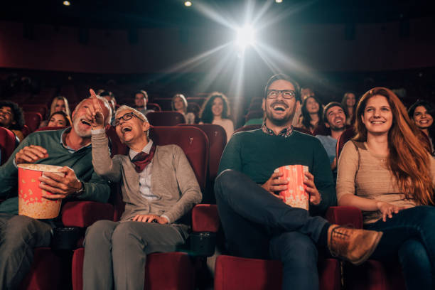 istock Happy family at cinema 1053062478