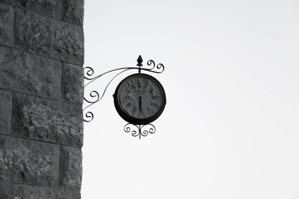 Old fashioned wall clock with \