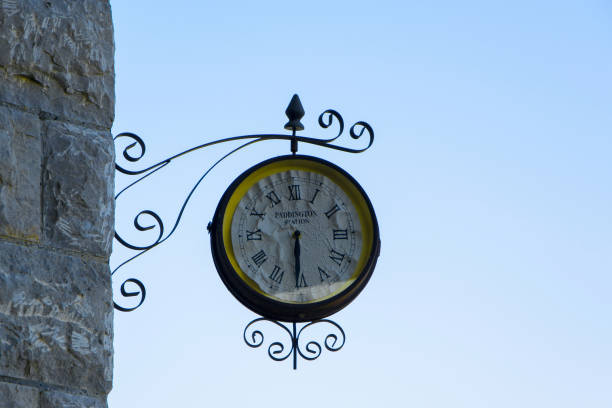 istock Old fashioned wall clock with 