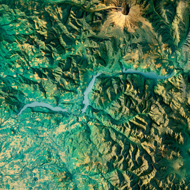 istock Yale Lake 3D Render Topographic Map Color 1053067322