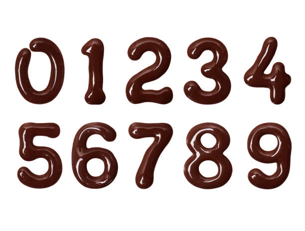 istock Numbers made of melted chocolate in high resolution (part 2. Numbers) 1053067820