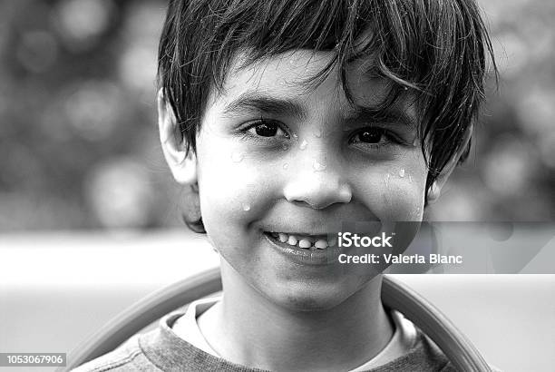 Portrait Child Stock Photo - Download Image Now - Black And White, Child, Portrait