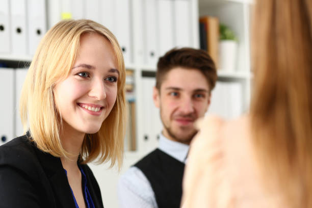 istock Group of people sit in office deliberate on 1053070806