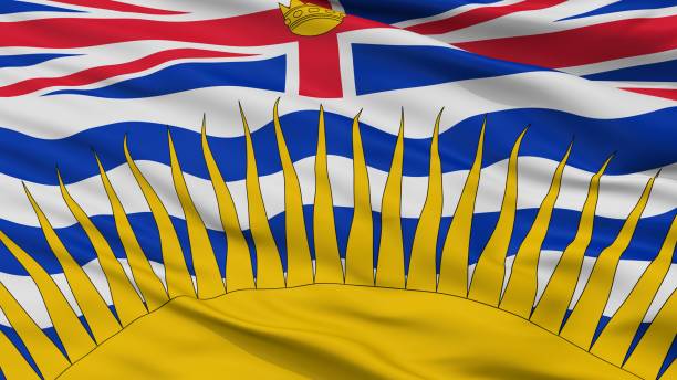 istock British Columbia City Flag, Canada, Closeup View 1053085322