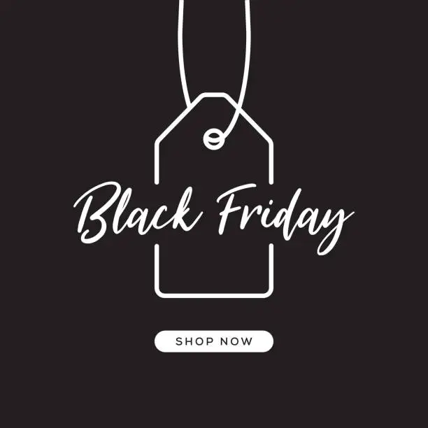 Vector illustration of Black Friday Web Banner Design