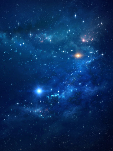 Galaxy and star lights in deep space. High definition universe background.