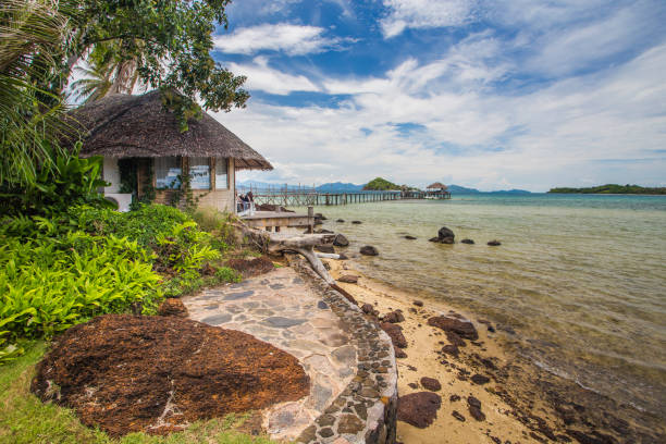 istock Bungalow with sea view from Koh Mak island, Thailand. 1053094018