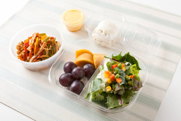 istock Lunch box food for diet with various fruits and side dishs 1053097750